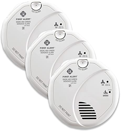 First Alert Hardwired Smoke and Carbon Monoxide Detector, 3-Pack