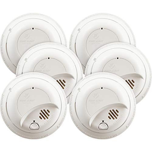 First Alert Hardwired Smoke Detector with Battery Backup, 6-Pack