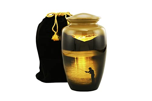 Fishing Adult Large Urn for Human Ashes