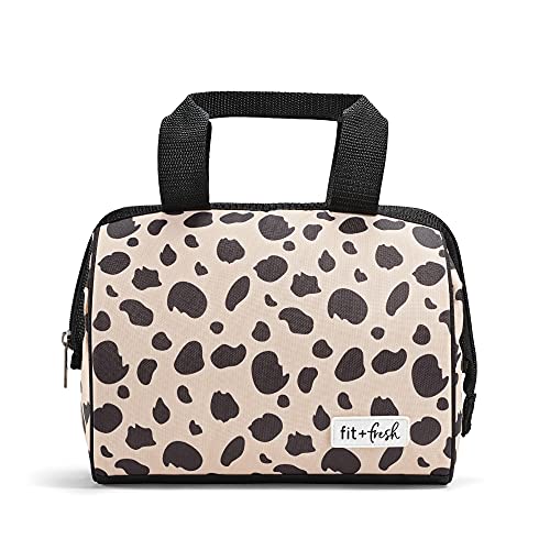Fit & Fresh Insulated Lunch Bag, 9” x 6” x 8”, Graphic Cheetah