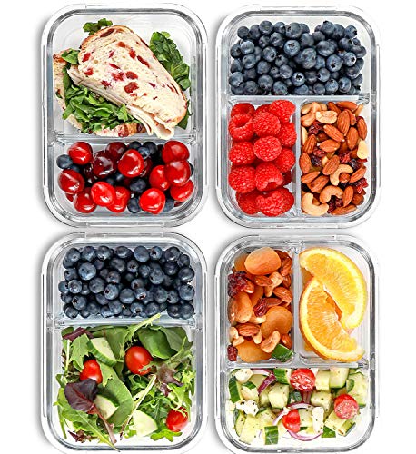 FIT Glass Meal Prep Containers (4 Pack)