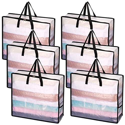 Fixwal Extra-Large Clear Storage Bags for Home and Moving