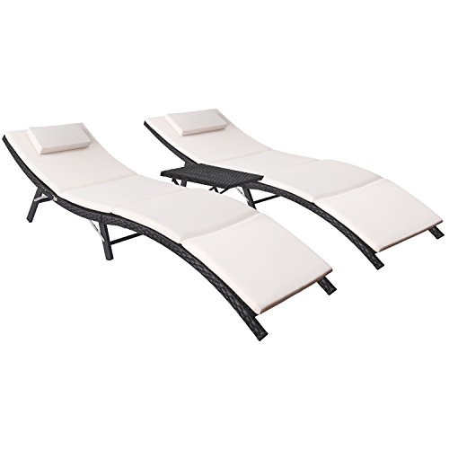 Flamaker Patio Chaise Lounge with Cushions