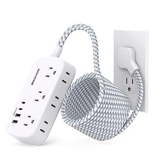 Flat Extension Cord with USB C: Flexible and Efficient Power Strip for Home and Travel