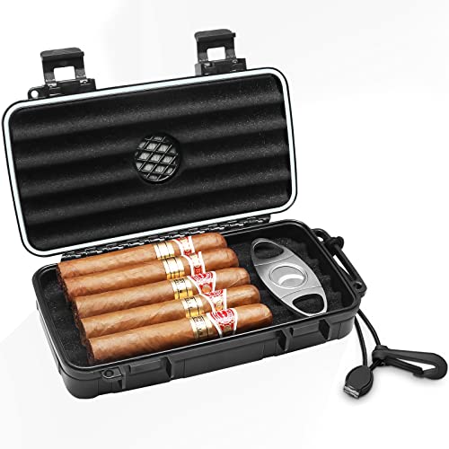 Flauno Travel Cigar Case: Portable, Waterproof, Airtight
