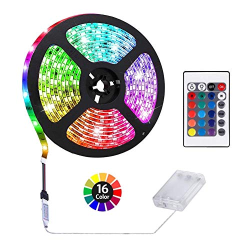 Flexible Color Changing LED Light Strip: HIKENRI Battery Powered