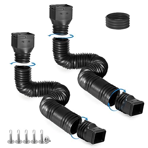 Flexible Downspout Extender with Extendable Pipes