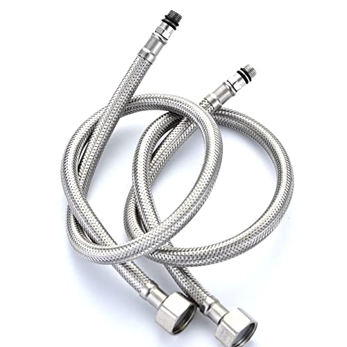 Flexible Stainless Steel Water Supply Hoses - 2 Pack