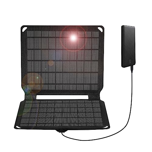 FlexSolar 10W Portable Solar Charger: Waterproof, Foldable, USB-compatible