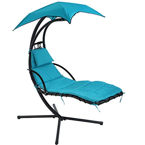 Floating Chaise Canopy Swing Lounge Chair