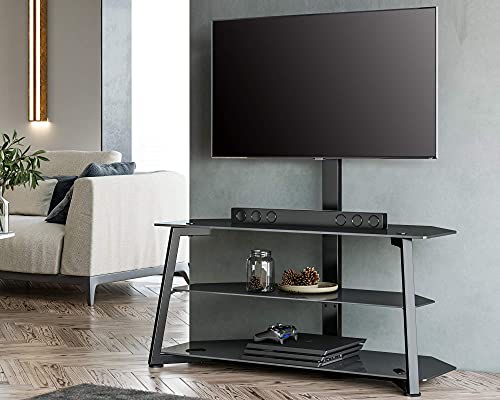 Floor TV Stand with Storage for 37-70 Inch TVs