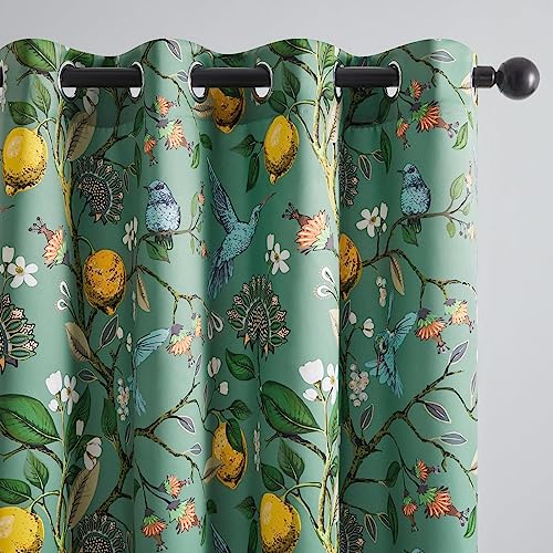 Floral Two Pages Curtains 84 Inches Long