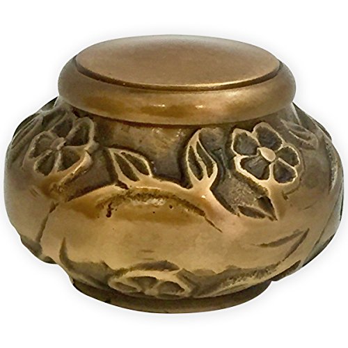 Florence Antiqued Brass Keepsake Urn for Ashes