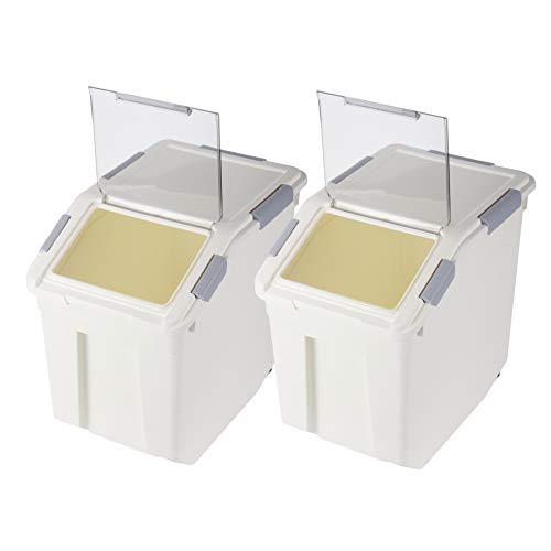 Flour Storage Container with Sealed Locking Lid and Wheels