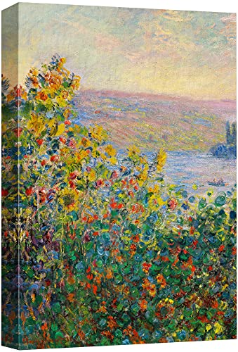 Flower Beds at theuil by Claude Monet Canvas Print