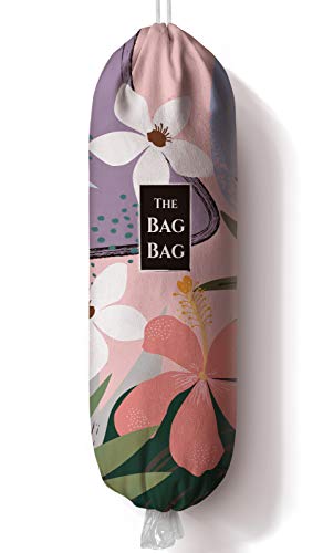 Flower Pattern Grocery Bag Storage Holder