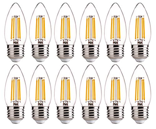 FLSNT LED Candelabra Light Bulbs 60W Equivalent