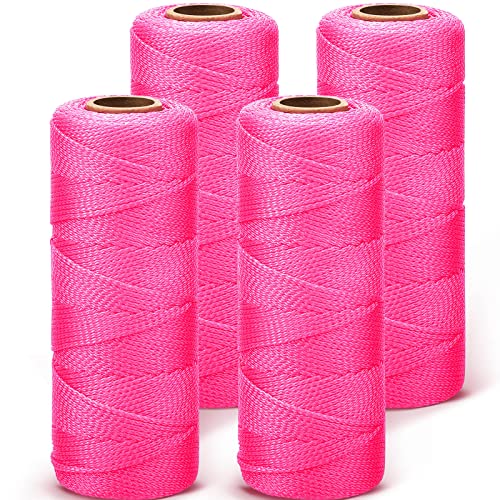 Fluorescent Pink 4 Roll Mason Line String