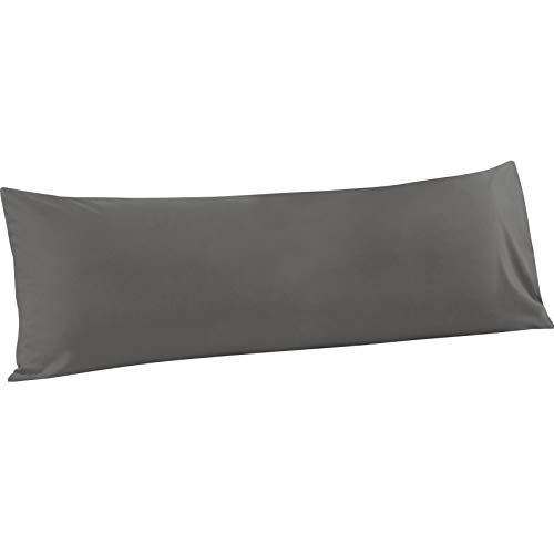 FLXXIE 1 Pack 1800 Super Soft Microfiber Body Pillow Case, 20x54, Dark Grey