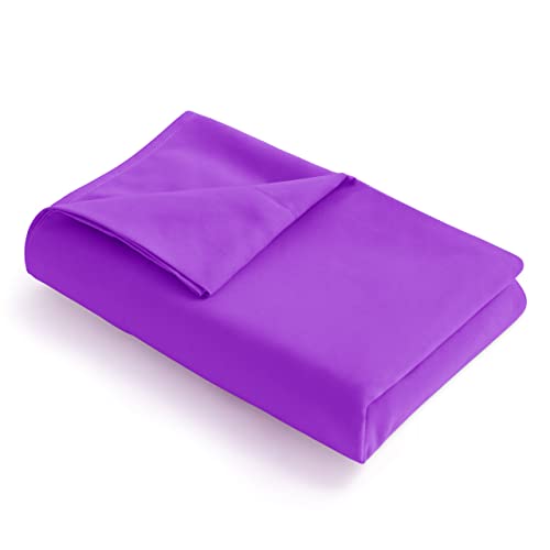 FLXXIE Microfiber Flat Bed Sheet, Purple