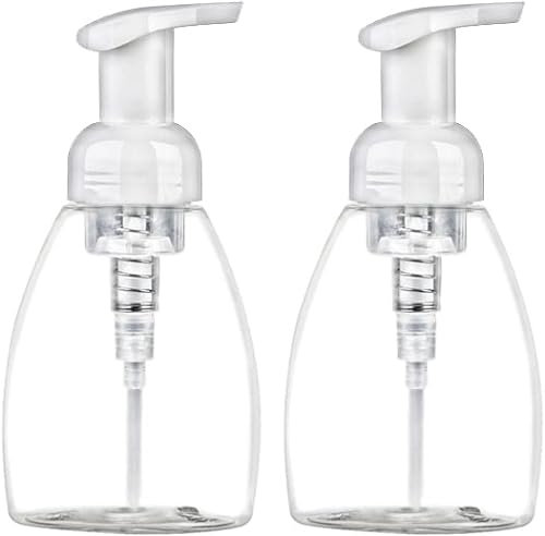 Foaming Soap Dispenser Pump Bottles - BPA Free, Refillable, 8oz (250ml), Clear