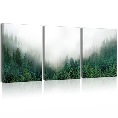 Foggy Forest Wall Art Set of 3