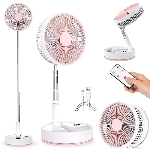 Foldable Oscillating Standing Fan with Remote