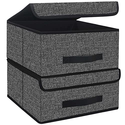 Foldable Storage Bins Cubes Boxes with Lid - Storage Box Cube Cubby Basket Closet Organizer