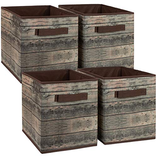 Foldable Storage Cube Basket Bin, Set of 4