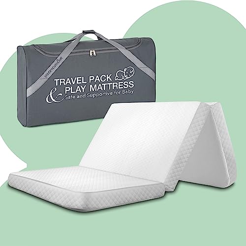 Foldable Travel Pack n Play Mattress Pad with Bag