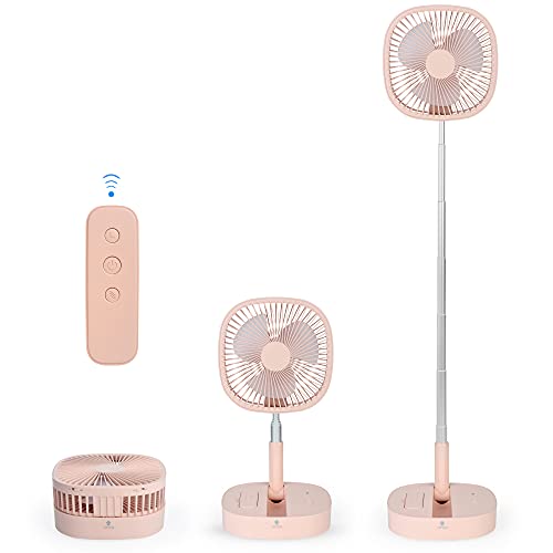 Foldaway Standing Fan with Rechargeable Battery and Remote Control