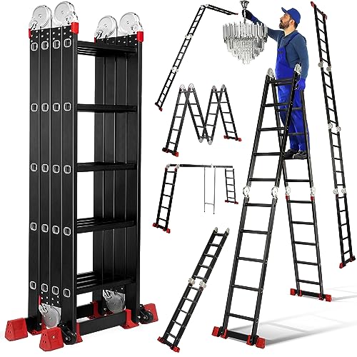 Folding Ladder, Multi-Purpose Extension Aluminium Step Stools