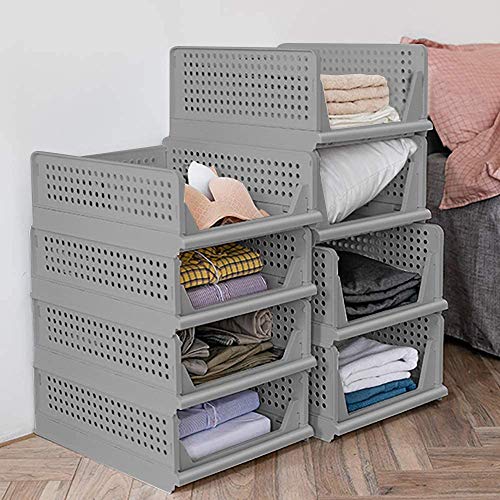 Folding Wardrobe Storage Box Plastic Drawer Organizer