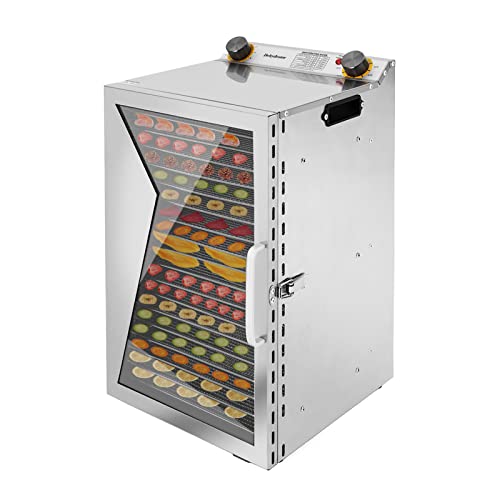  Magic Mill Commercial Food Dehydrator Machine, 7 Stainless  Steel Trays, Adjustable Timer, Temperature Control