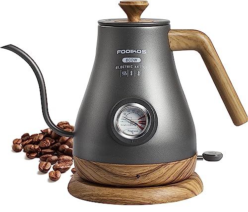 Tisanio Electric Gooseneck Kettle with LCD Display Temperature Control, Pour Over Coffee Kettle & Tea Kettle, Auto Shut-Off, 100% Stainlee Steel