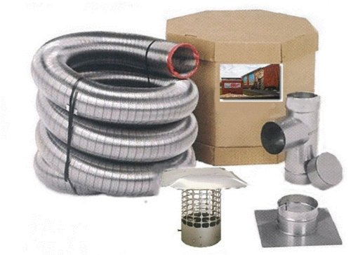 Forever Vent 5.5"x25' SmoothWall Stainless Chimney Liner Kit