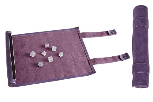 Forged Dice Co. Scroll Dice Tray and Rolling Mat: Holds up to 14 Dice