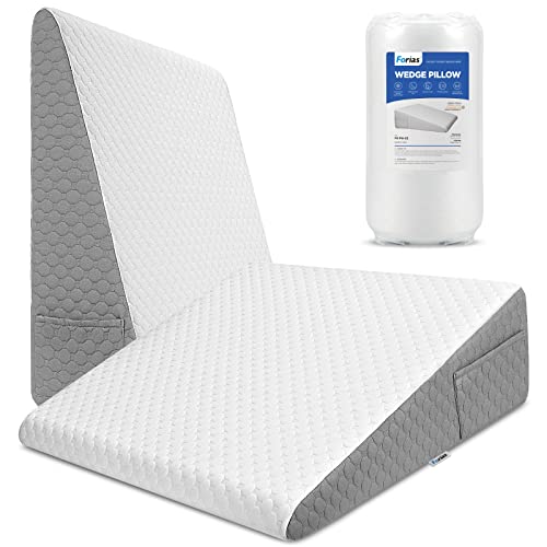 Xtreme Comforts 7 Memory Foam Hypoallergenic Wedge Pillow Removable Quilt  Cover