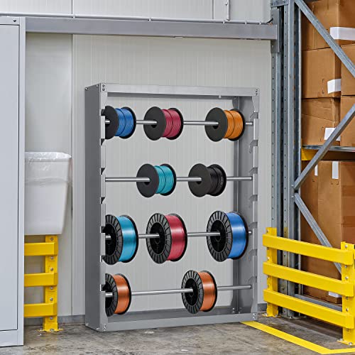 Adjustable Wall-Mounted Wire Spool Rack for Electrical and Industrial Retail Use