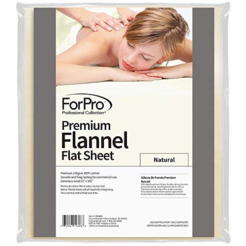 ForPro Premium Flannel Flat Sheet