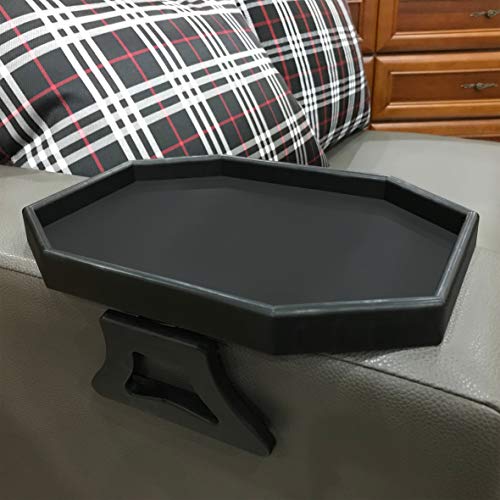 Forzaddik Sofa Armrest Clip-On Table - Black Tray