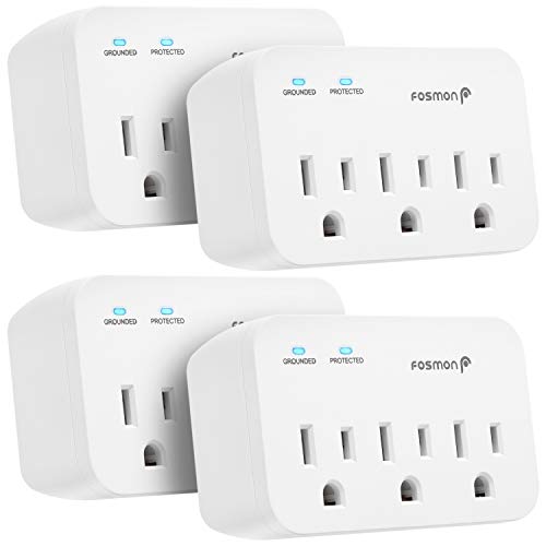 Fosmon 3 Outlet Surge Protector (4 Pack)