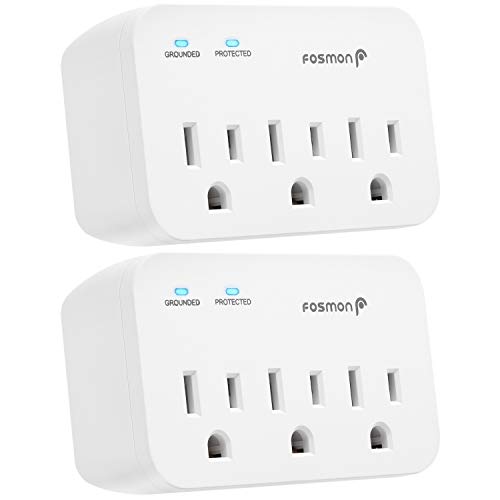 Fosmon 3 Outlet Surge Protector Tap Extender