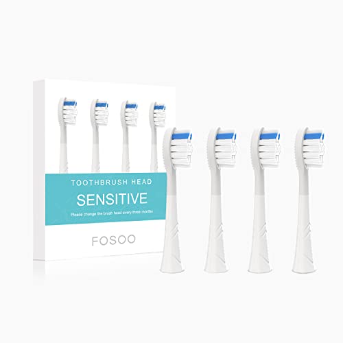 FOSOO Sensitive Brush Head Electric Toothbrush Refills