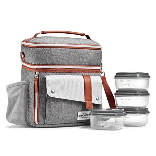 Foundry Dual-Compartment Insulated Lunch Bag by Fit + Fresh