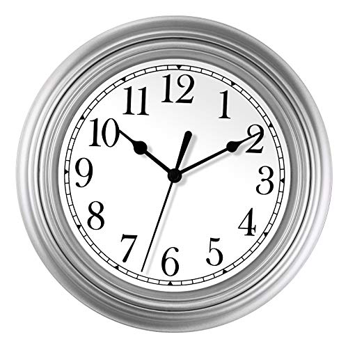 Foxtop Silver Wall Clock: Silent, Stylish, and Reliable
