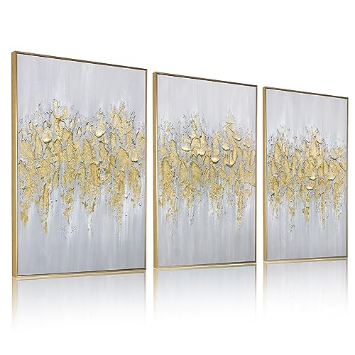Framed Gold Abstract Wall Art