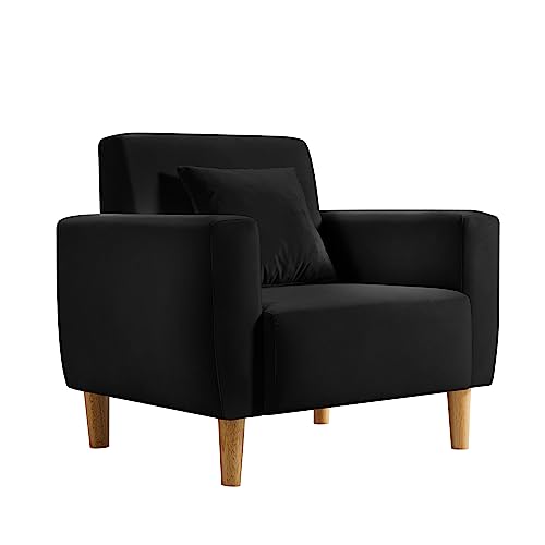 FREEHOMAE Upholstered Modern Accent Chair with Tapered Legs