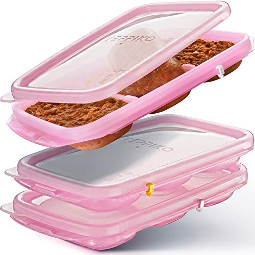 Freezer Food Trays with Leakproof Lids