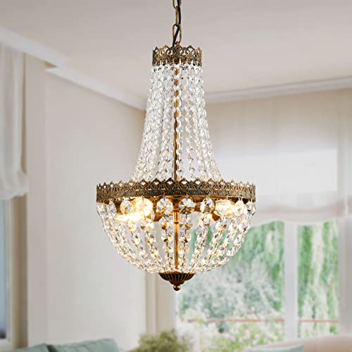 French Empire Mini Crystal Chandelier